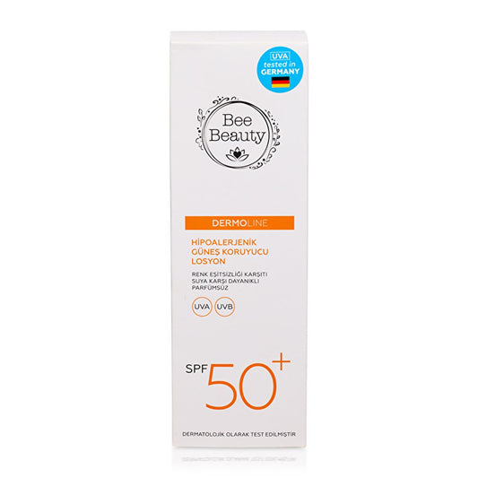 Bee Beauty Hypoallergenic Sunscreen Lotion SPF 50+ - Fragrance-Free, Moisturizing Sun Protection for Sensitive Skin