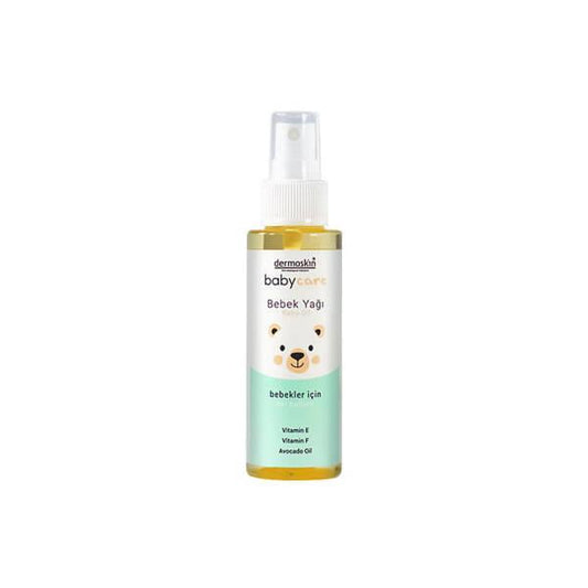Dermoskin BabyCare Baby Oil - Natural, Non-Greasy Moisturizer for Sensitive Infant Skin - 3.38 fl oz