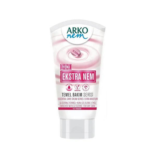 Arko Nem Cream Extra Moisturizing Glycerin - Moisturizing Cream for Dry Skin, Vegan & Paraben-Free