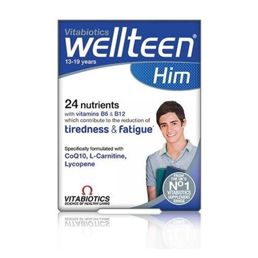 Vitabiotics Wellteen Him Dietary Supplement for Teenage Boys - Multivitamin & Mineral Support for Adolescents