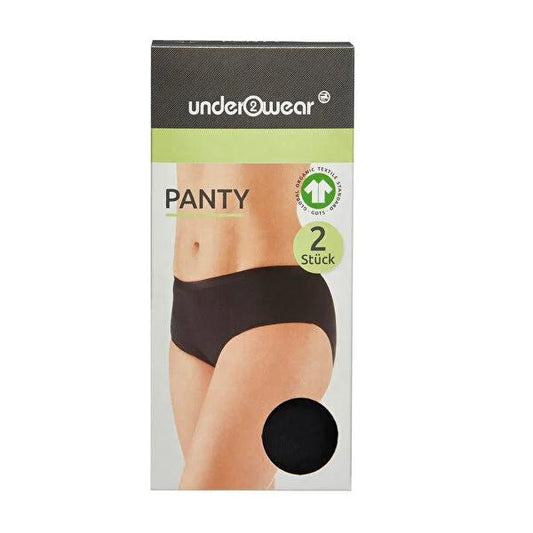 Women's Black Cotton Underwear Slip - 2 Pack, XL - Comfortable & Soft