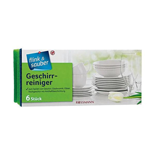 Flink & Sauber Dish Sponge - Effective Cleaning for Dishes, Glassware, and Non-stick Cookware