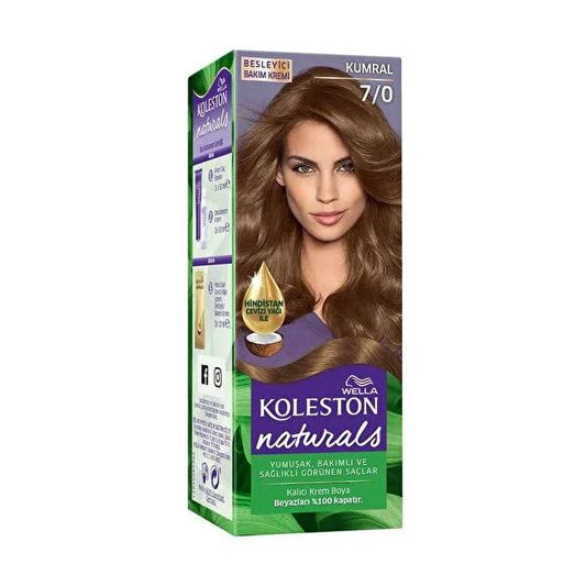 Wella Koleston Naturals Hair Dye Kit - Natural Hair Color, Long-Lasting, Nourishing Coconut Oil