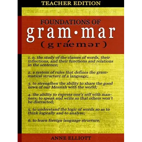 Foundations of Grammar: Teacher's Guide - Paperback