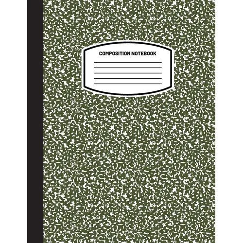 Classic Composition Notebook: (8.5x11) Wide Ruled Lined Paper Notebook Journal (Olive Green) (Notebook for Kids, Teens, Students, Adults) Back to Sc - Paperback