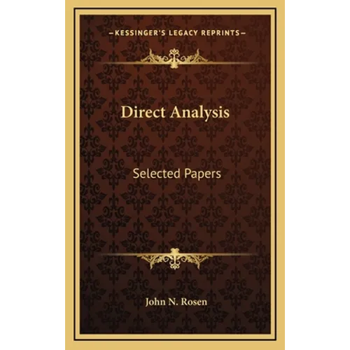 Direct Analysis: Selected Papers - Hardcover