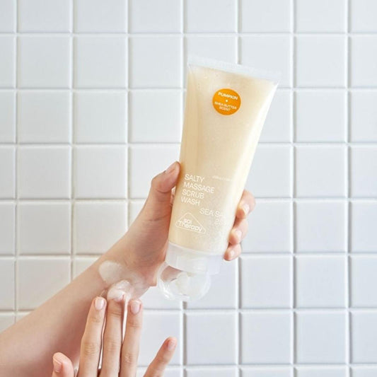 SalTherapy Korean Sun Salt Body Scrub with Pumpkin Extract - Natural Exfoliating Skincare