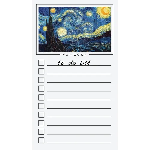To Do List Notepad: Van Gogh Art, Checklist, Task Planner for Grocery Shopping, Planning, Organizing - Paperback