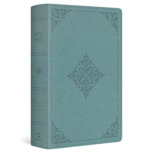 ESV Single Column Heritage Bible (Trutone, Paris Sky, Fleur-De-Lis Design) - Imitation Leather