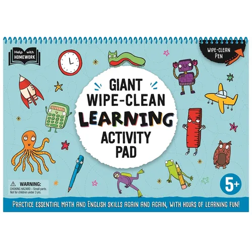 Giant Wipe-Clean Learning Activity Pack: Practice Essential Math and English Skills, with Hours of Learning Fun! 5+ - Spiral