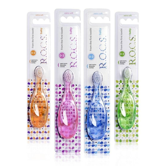 Rocs Baby Toothbrush - Ultra Soft Bristles for 0-3 Years Old Infants - Gentle Oral Care