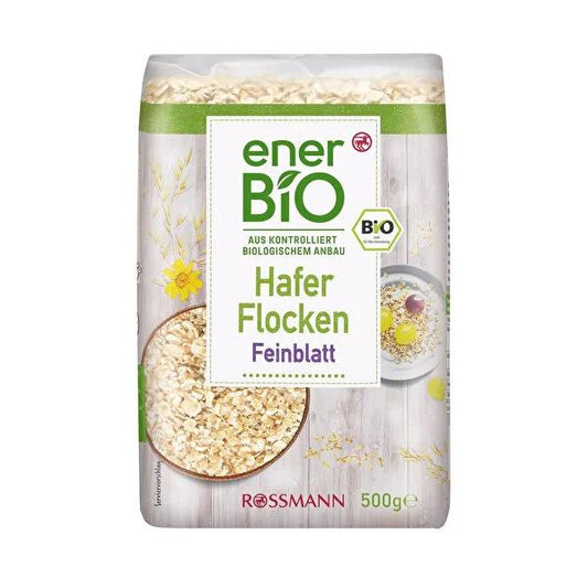 Enerbio Finely Ground Vegan Oatmeal - 500g, High in Beta-Glucan for Heart Health