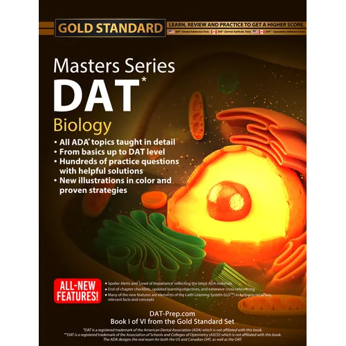 DAT Masters Series Biology: Comprehensive Preparation and Practice for the Dental Admission Test Biology by Gold Standard DAT - Paperback