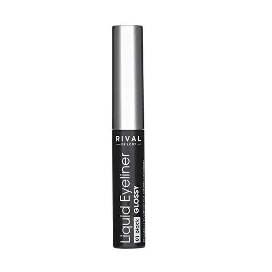 Rival de Loop Liquid Eyeliner No:01 Black Glossy - Intense Black Liquid Eyeliner for Precise Eye Makeup