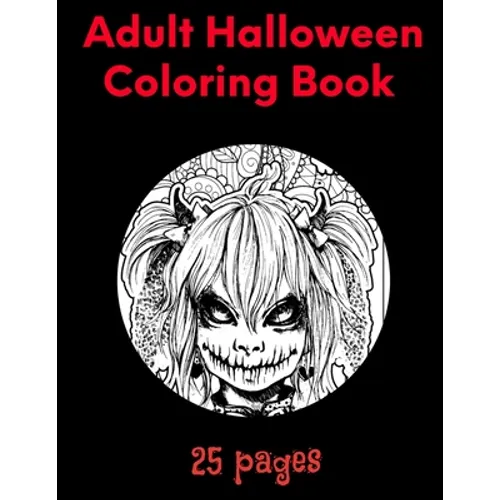 Adult Halloween coloring book: 25 pages - Paperback