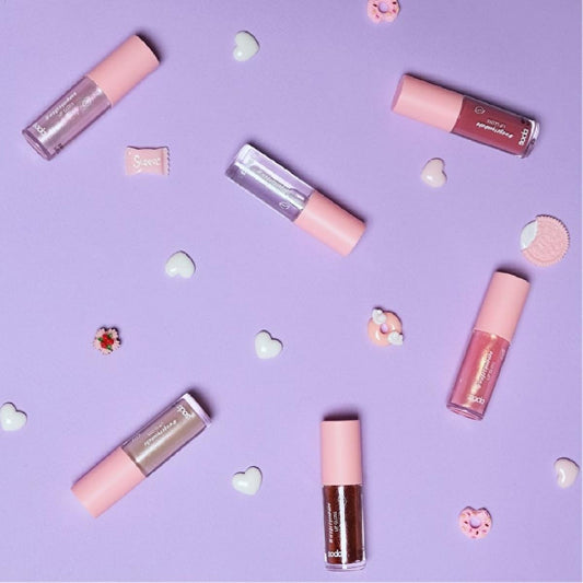 Soda Glitter Lipgloss - Long Lasting Peach Queen Shiny Lip Gloss for Glamorous Lips