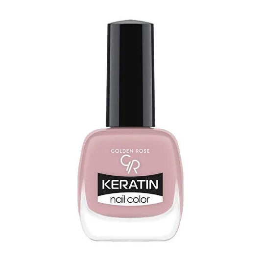 Golden Rose Keratin Nail Polish - Long-Lasting & Glossy Finish for Nourished Nails