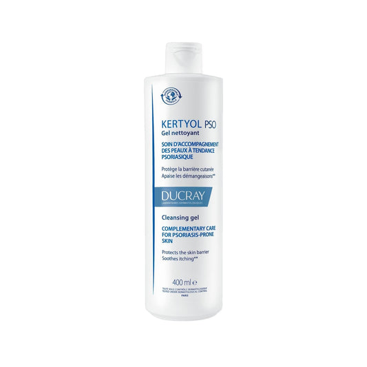 Ducray Kertyol P.S.O Moisturizing Cleansing Gel for Psoriasis & Dry Skin Relief - 400ml