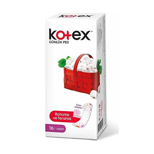 Kotex Long Panty Liners: 100% Cotton for Daily Freshness & Comfort - Absorbent Feminine Hygiene - Kotex Pantiliners