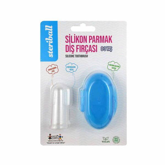 Steriball Silicone Finger Toothbrush for Babies 0-3 Years - Gentle Oral Care & Hygienic Storage | Baby Toothbrush