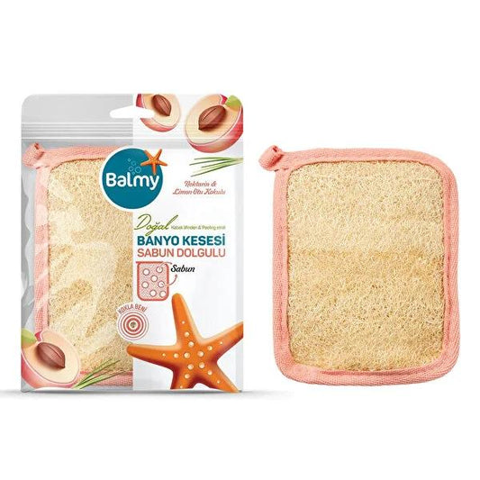 Balmy Exfoliating Bath Mitt - Gentle Exfoliation, Soap Infused, Natural Skincare