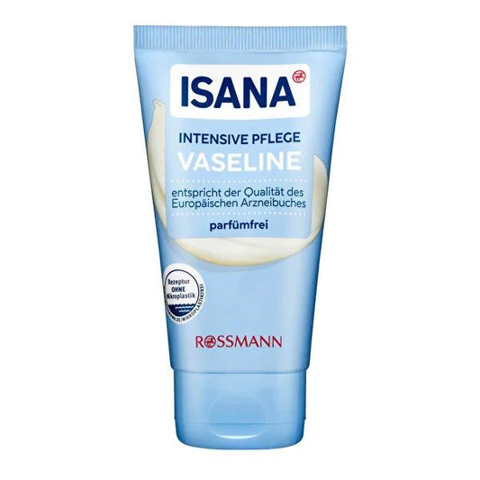 Isana Fragrance-Free Petroleum Jelly - 2.54 fl oz, Vegan, Dermatologically Tested