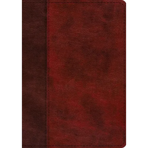 ESV Single Column Journaling Bible, Large Print (Trutone, Burgundy/Red, Timeless Design) - Imitation Leather