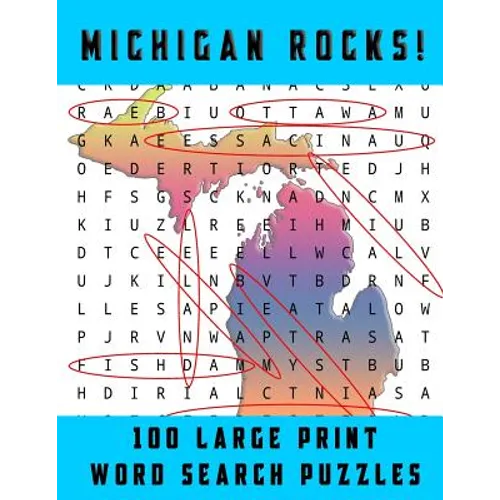 Michigan Rocks!: Large Print Word Searches Related to the Great Lakes State - Paperback