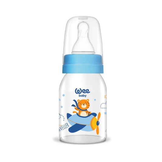 Wee Baby Glass Baby Bottle 125ml - Chemical-Free, Non-Toxic, Sterilizable