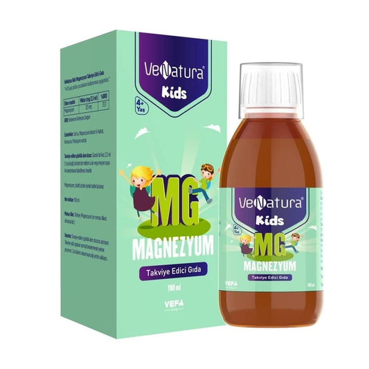 VeNatura Kids Magnesium Liquid for Children - 3.38 fl oz Magnesium Support