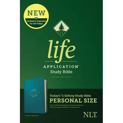 NLT Life Application Study Bible, Third Edition, Personal Size (Leatherlike, Teal Blue) - Imitation Leather