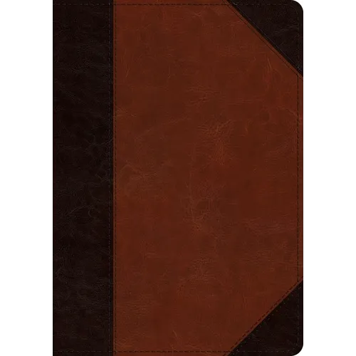 ESV Large Print Wide Margin Bible (Trutone, Brown/Cordovan, Portfolio Design) - Imitation Leather