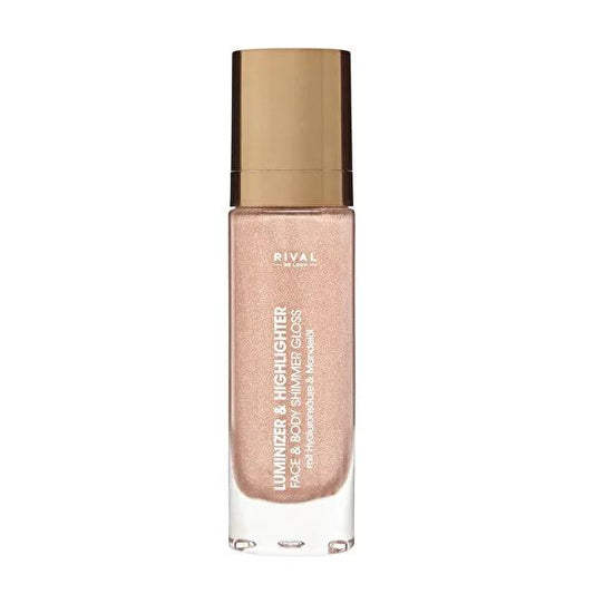 Rival de Loop Highlighter Cream - Hydrating Face and Body Glow with Hyaluronic Acid & Almond Oil