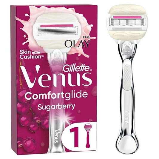 Gillette Venus Comfort Glide Sugarberry Women's Razor - 3-Blade Scented Razor for Smooth Shaving