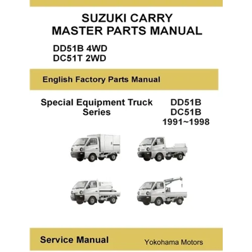 Suzuki Carry Truck Special Equipment Master Parts Manual DD51B DC51C - Paperback