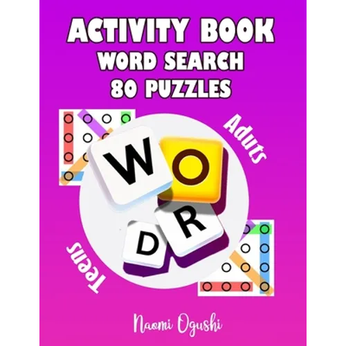 Activity Book Word Search 80 Puzzles Teens and Adults: LARGE PRINT cars and food - Paperback