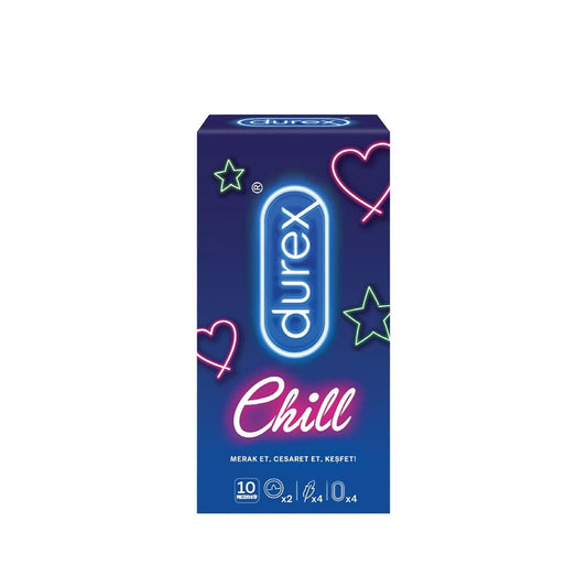 Durex Durex Chill Condoms, 10-Pack - Safe Sex with Enhanced Sensual Experience
