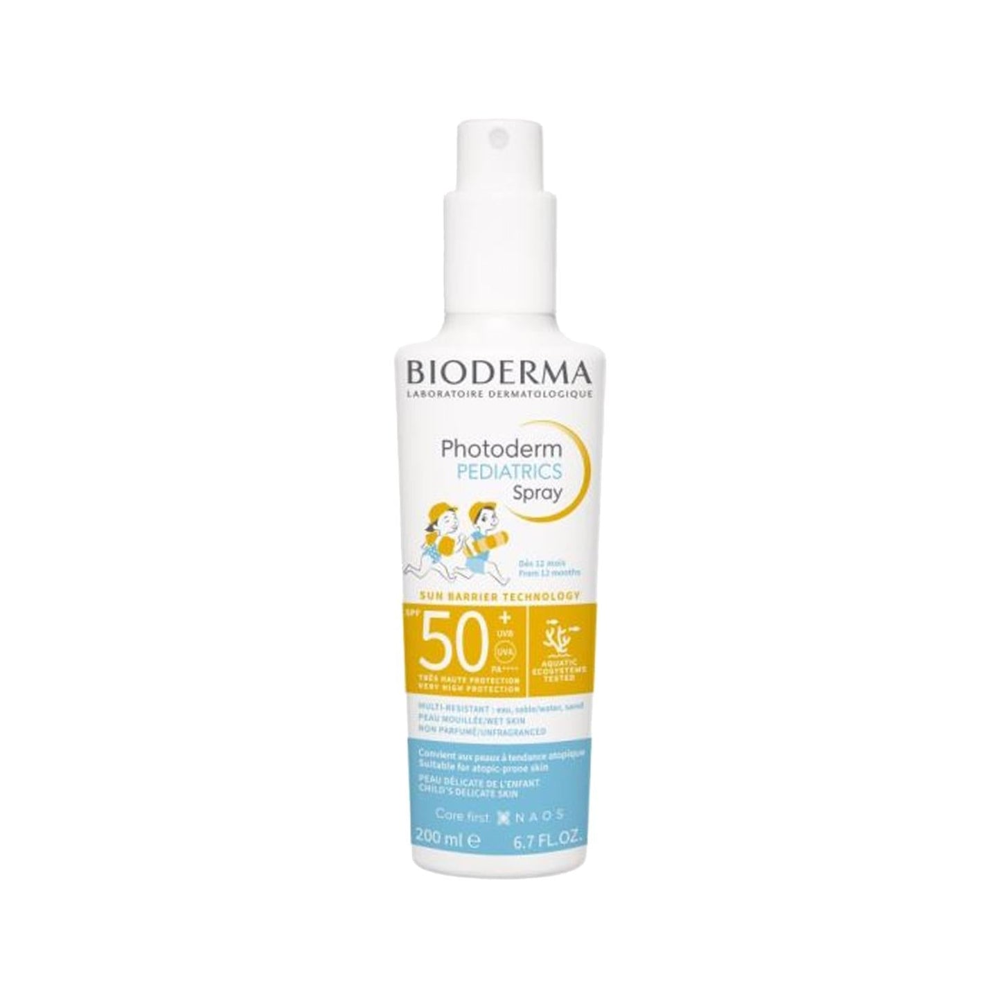 Bioderma Photoderm Pediatrics SPF 50+ Children's Sunscreen Spray - Kid-Friendly Sun Protection, Easy Application, 6.76 fl oz