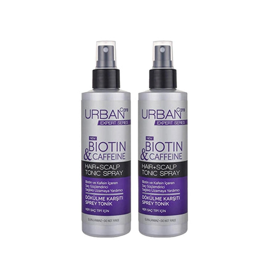 URBAN Care Expert Biotin & Caffeine Hair Loss Treatment Tonic - Promotes Healthy Hair Growth, 2 Units