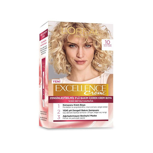 Loreal Paris Excellence Creme Hair Dye - 100% Gray Coverage, Nourishing Formula