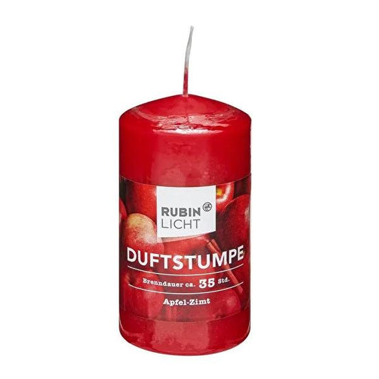 Rubin Licht Apple Cinnamon Scented Candle - Long-Lasting Fragrance, 35 Hours Burn Time