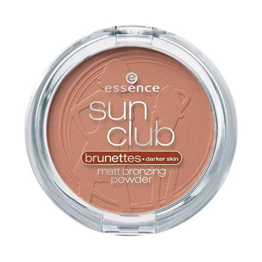 Essence Sun Club Bronzing Powder 02 - Matte Finish, Natural Sun-Kissed Glow Makeup
