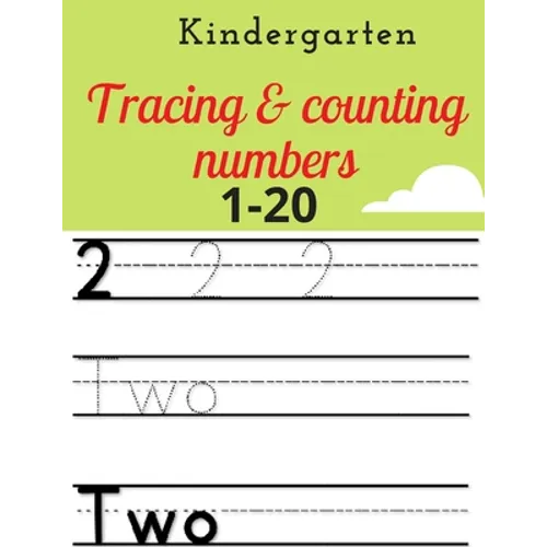 kindergarten tracing & counting numbers: 1-20 - Paperback