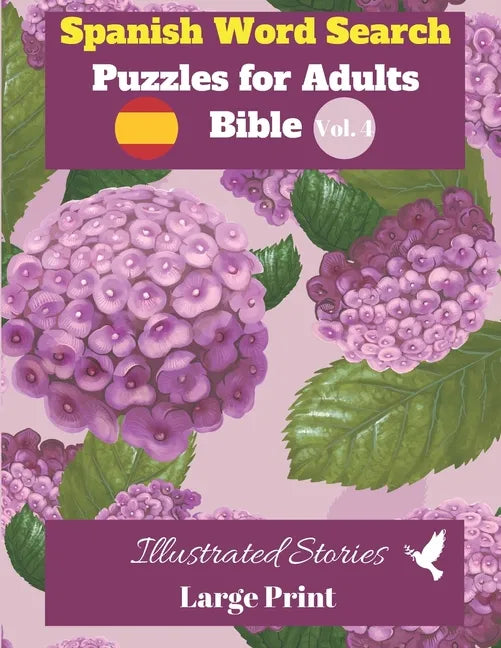 Spanish Word Search Puzzles For Adults: Bible Vol.4 Illustrated Stories Large Print - Paperback