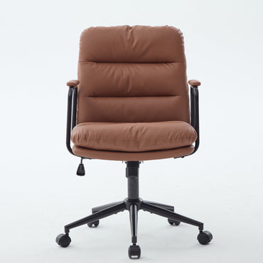 Office Chair,Mid Back Home Office Desk Task Chair with Wheels and Arms Ergono...