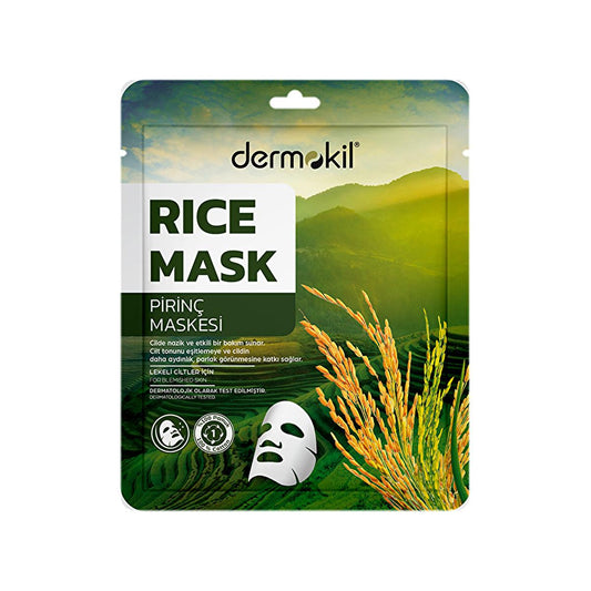 Dermokil Rice Face Mask for Uneven Skin Tone - Hydrating & Anti-aging Skincare