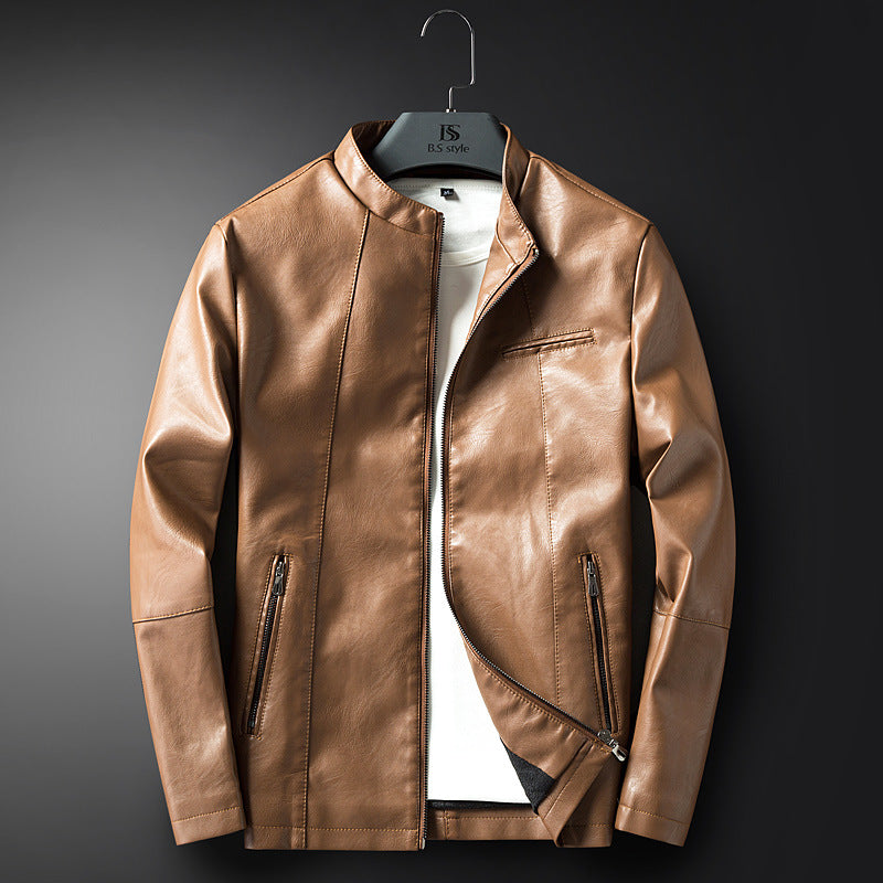 Men's Leather New Product Korean Style Slim Youth Jacket