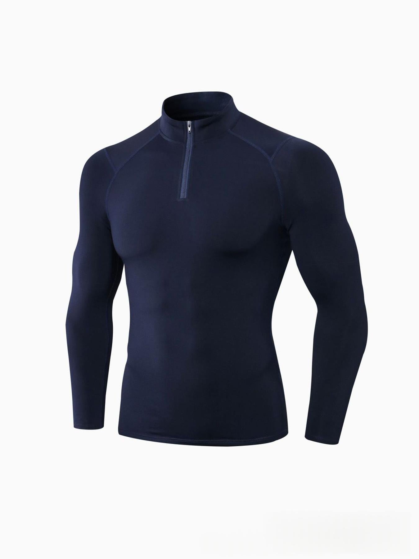 Mens Zip-up Lightweight Stand-collar Long-sleeve