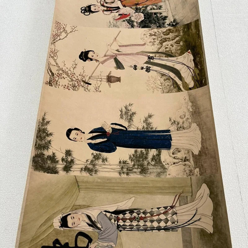 Celebrity Scroll Poster with Calligraphy - Feidanxu Twelve Golden Hairpins