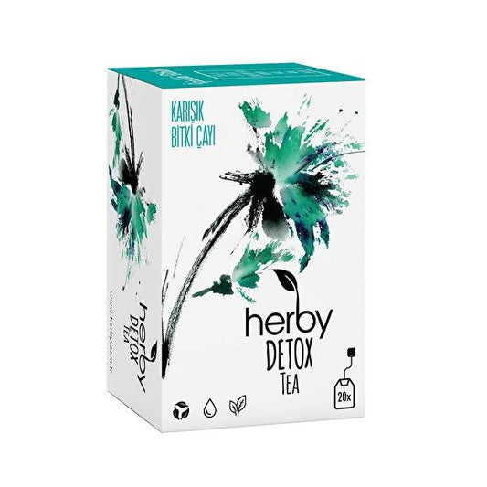 Herby Herbal Detox Tea - Natural Detox Blend with Green Tea, Nettle, and Ginger - 40g